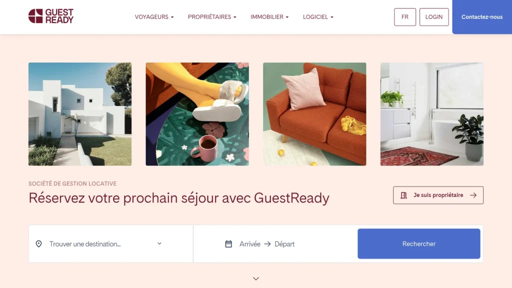 Page d'accueil de GuestReady, conciergerie Airbnb internationale