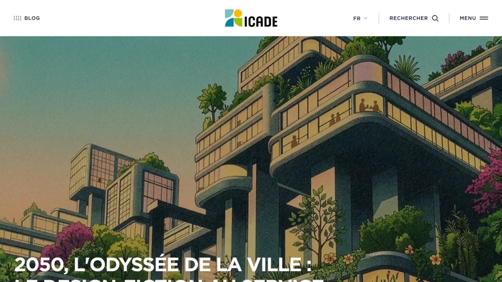 Page d'accueil de Icade, promoteur immobilier adossé à une foncière à actionnaire public