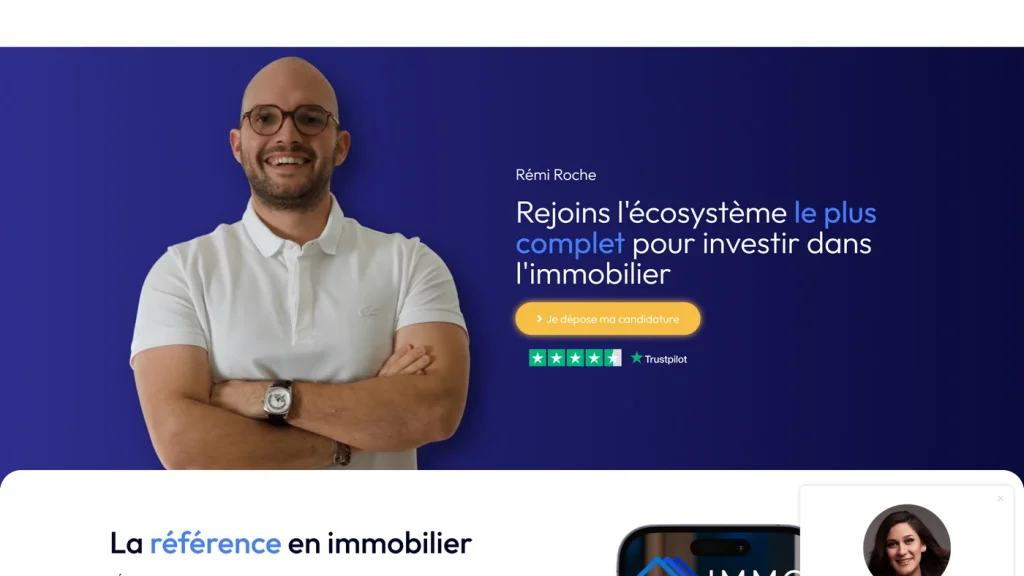 Page d'accueil de Immo Academy, formation à l'investissement immobilier en ligne