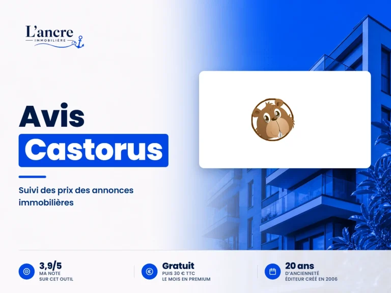 Avis sur Castorus, l'outil de suivi des prix des annonces immobilières, avec son logo