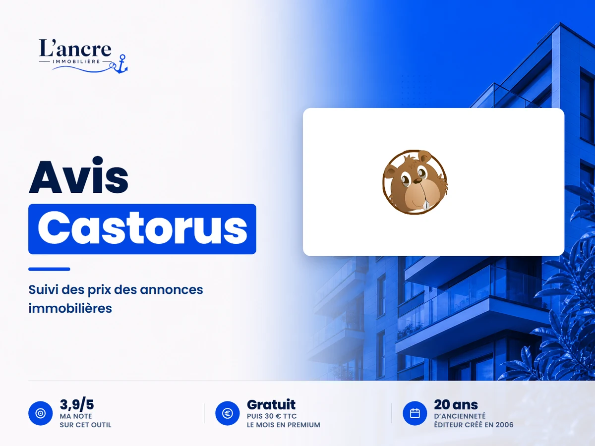 Avis sur Castorus, l'outil de suivi des prix des annonces immobilières, avec son logo